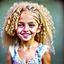 Placeholder: A cute little girl, curly blonde hair, the look on her smiling face.