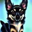 Placeholder: black chihuaha papilion dog, chion, sweet, realistic, long hair chihuaha