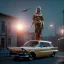 Placeholder: Ultra Realistic retro sci-fi, 1960 year, levitating all cars by young blonde woman quiet, latex suit, soft color, highly detailed, unreal engine 5, ray tracing, RTX, lumen lighting, ultra detail, volumetric lighting, 3d, finely drawn, high definition, high resolution.