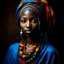 Placeholder: oriental arabic woman portret neoclassism colorfull dark skin