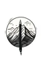 Placeholder: The logo consists of a pen and combined with mountains