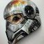 Placeholder: photorealistic luke skywalker helmet with weathered painting , illustration on coarse canvas by <agnes cecile> and <Yoji Shinkawa>, ornate and intricate details , soft smooth lighting, ultra detailed concept art,