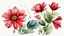 Placeholder: red flower water color on white background