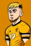 Placeholder: Jarrod Bowen English football player cartoon 2d