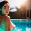 Placeholder: Hot girls partying by the pool., closed eyes, rtx, reflection, 8k, glow, winning photography, caustics