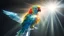 Placeholder: Crystal parrot with a ray of light passing through it