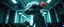Placeholder: fluffy rat elf vampire scumbag in the style of Escher and Giger and Fallout 4, pinhole cam, airbrush 3d rendering, on tv screen:A five-second cinematic single take in a clean industrial presentation hall.