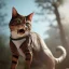 Placeholder: fighting cat ninja outfit full body detail, unreal 5, octane render,cinema4d, dynamic lighting, 8k, redshift render, highly, hyperrealism ultra detailed, hyper realistic.