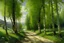 Placeholder: Peder Mork Monsted style poplar trees, a wide dirt road in the middle, With colors by Peder Mork Monsted