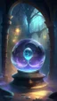 Placeholder: magic orb, laboratory in the background