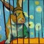 Placeholder: rabbit behind the bars van gogh