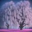 Placeholder: one lonely willow tree blue and pink