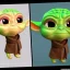 Placeholder: Chibi yoda, pixar 2022, modern Disney style
