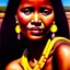 Placeholder: Drawing of 'woman from Maasai tribe',sweet stare,painting by Earl Norem, simon Bisley,frazetta,西嘛哒, evan lee, Vallejo,kelly,Paul Gauguin oil on canvas, cinematic composition, extreme detail,fit full head inside picture,8k