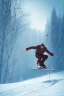 Placeholder: Portrait of matti nykänen in winter landscape with jumping ski