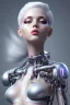 Placeholder: cyborg, white hair, sexy, perfect, real, dream