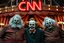 Placeholder: a group of clowns in front of the circus with a CNN logo
