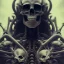 Placeholder: a skeleton warrior in hr giger style, steam punk, realistic, made in octane, cinematic, ultra-realistic, extremely detailed octane rendering, 8K, VRAY Super Real ar 2:3, dof photorealistic futuristic 50mm lens hard lighting dark gray tintype photograph, realistic lighting, sepia color