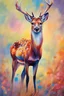 Placeholder: colorful painting of deer