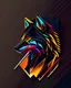 Placeholder: Wolf logo minimalist cimetrico, lineal arte, intrincado, incredible work of art, complementary colors, fondo negro, maximalist