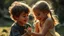 Placeholder: Beautiful happy telepathic young boys and girls playing together, finesse, devotion, serendipity, best friends, exquisite composition, beauty, magic, fantasy, close foreground detail, beautiful intricate insanely detailed octane render, 16k artistic photography, photorealistic concept art, soft natural volumetric cinematic perfect light, chiaroscuro, award-winning photograph, masterpiece