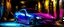Placeholder: mazda rx-8 in neon style with purple, pink and lightblue colour in beautyfull caves