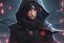 Placeholder: Itachi Uchiha in 8k nier automata artstyle, Uchiha Custom, neon effect, close picture, rain, fantasy world, intricate details, highly detailed, high details, detailed portrait, masterpiece,ultra detailed, ultra quality