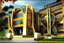 Placeholder: Worlds best building design for a college campus. Unique and brilliant architectural design. Use Indian hindu style mixed.