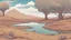 Placeholder: comic style, otherworldly landscape