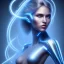 Placeholder: cyberblue, head, woman, portrai, tron