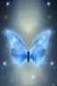 Placeholder: Luminous blue butterfly and manure full of stars