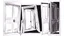 Placeholder: unhinged door, anime, monochrome, black background, ink, simple, maximum quality, broken hinge, barely functioning, why is it still being used it's a health hazard, centered on frame, far
