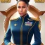 Placeholder: Abella Danger, star wars black uniform, imperial navy officer clothes, movie poster, heroic gaze, neat hair, wide angle lens, full torso, intricate, detailed, hand-painted, realistic, perspective from below