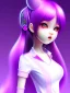 Placeholder: kawaii girl, purple hair, cute, kawaii clothes