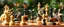 Placeholder: chess board full of animals and insects instead of pieces