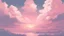 Placeholder: white clouds in pink, sunset sky, in the style of pastel, anime aesthetic