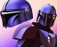 Placeholder: Purple Mandalorian helmet