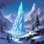 Placeholder: 90's fantasy art of an ice shard