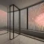 Placeholder: 3d render of lawyer office, showing through the big glass windows the new year fireworks outside, hyper realistic, 4k