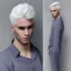 Placeholder: Handsome Dark Elf Male White Hair Lavender Eyes