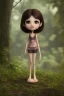 Placeholder: mistick girl in the forest, soft skin, beautiful, indian