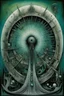 Placeholder: Surreal protractor, lovecraftian, by Dave McKean, by H.R. Giger, by Yves Tanguy, mathematical formula textures, floating ethereal geometrical proofs, sharp focus, sharp contrast,, green - blue - white - black color scheme, eldritch, number vertical grisaille art effect.