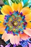 Placeholder: Mandala inside a flower bulb; Surreal optical art with a color palette of matisse