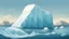 Placeholder: cartoon illustration: flat top iceberg