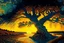 Placeholder: Great landscape, nature at sunset, Paradise Lost, spiritual, surreal, trees, fine art, tan skin, Vincent Van Gogh style, highly detailed, smooth, very sharp focus, illustration, bathing in light, ultra realistic illustration, close-up