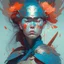 Placeholder: dream portrait of female warrior by james jean