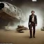 Placeholder: super photorealistic studio photo of Han Solo in star wars by Annie Leibovitz, intricate, highly detailed, sharp focus, cinematic lighting,