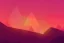 Placeholder: orange triangles, pink triangles, sunrise, painting