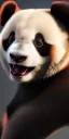 Placeholder: Demonic hellish panda with fangs