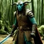 Placeholder: [photo from Pan's Labyrinth (2006)] the coloured extra terrestrial alien warrior was quick to laugh quick and terrible in his wrath. He was a valiant trencherman, and strong drink was a passion and a weakness with him. His fine ring-mail which sheathed his arms and leg; the blade at his girdle was a great broadsword; and his scarlet cloak could have been spun nowhere but in Ophir. his boots are in fur.